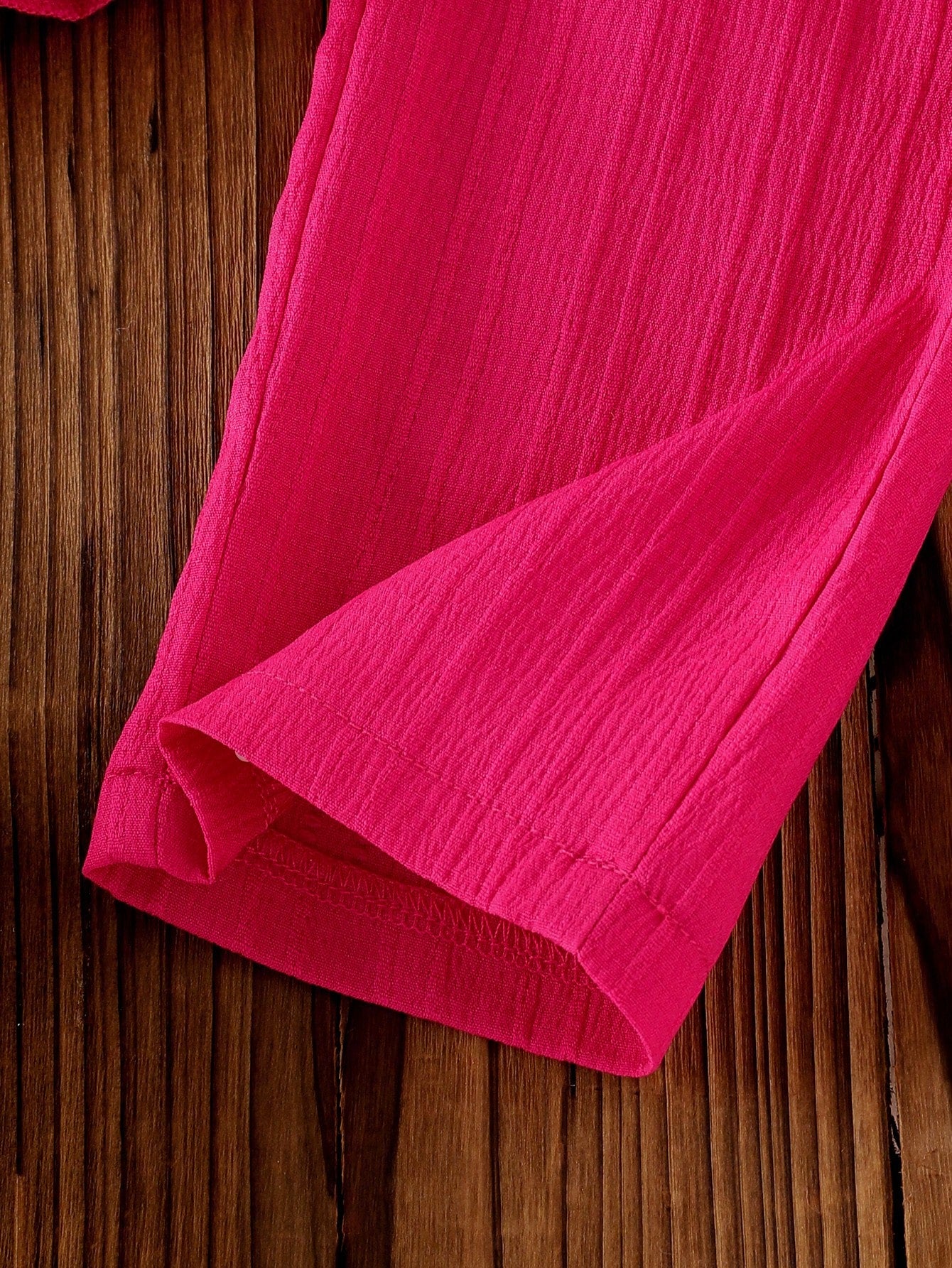 Striped Sleeveless Ruffle Shoulder Top & Straight Pants Outfit