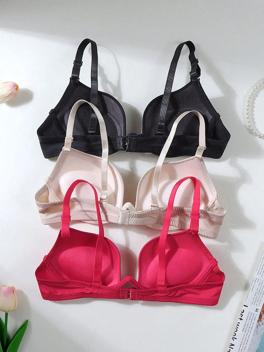 3 Pieces Set Of Teen Girls U Cup Bras