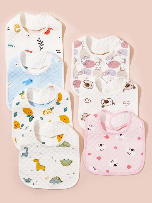 3pcs Baby Random Pattern Bib Multicolor One-Size