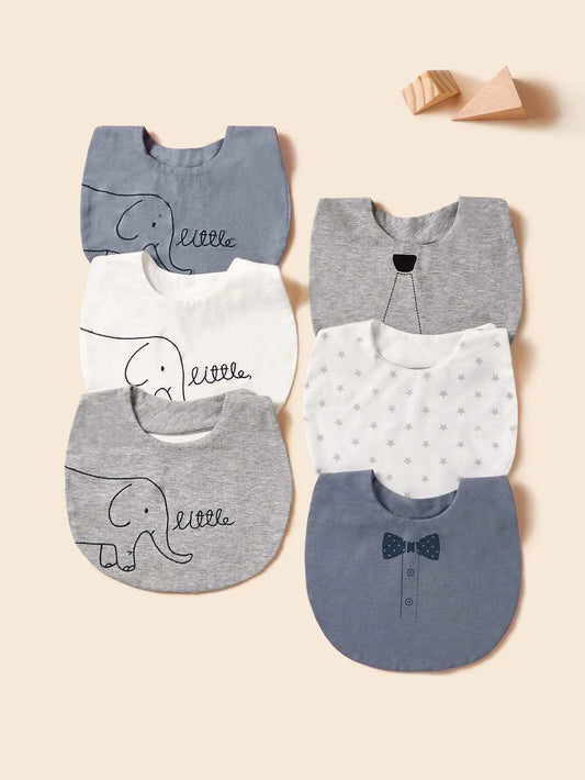 3pcs Baby Random Pattern Bib Multicolor One-Size