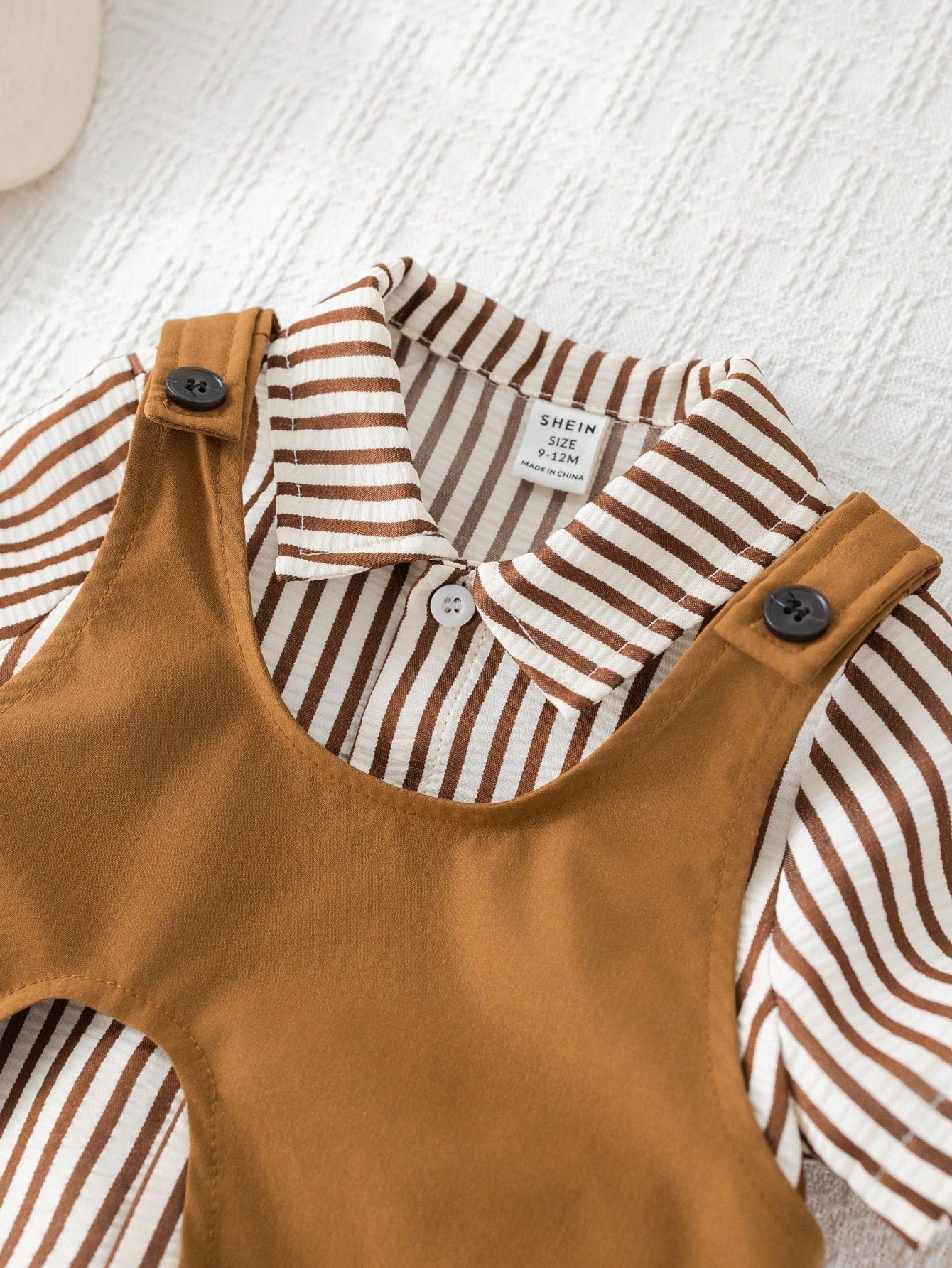 3pcs Baby Boy Polka Dot Striped Shirt and Shorts