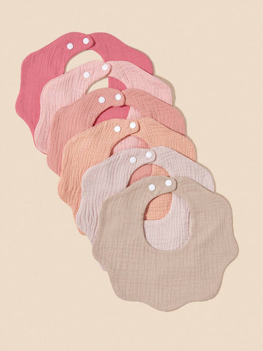 3pcs (Random Color) Baby Bibs, Set Of 5