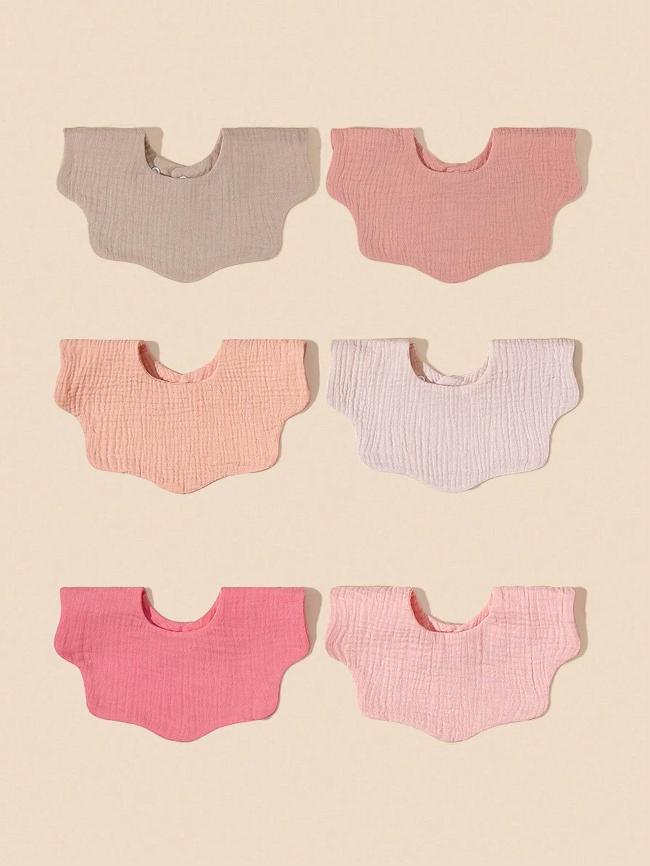 3pcs (Random Color) Baby Bibs, Set Of 5