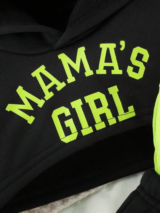 Set Baby Girl Casual Sports Simple Design Sweatshirt Set-S