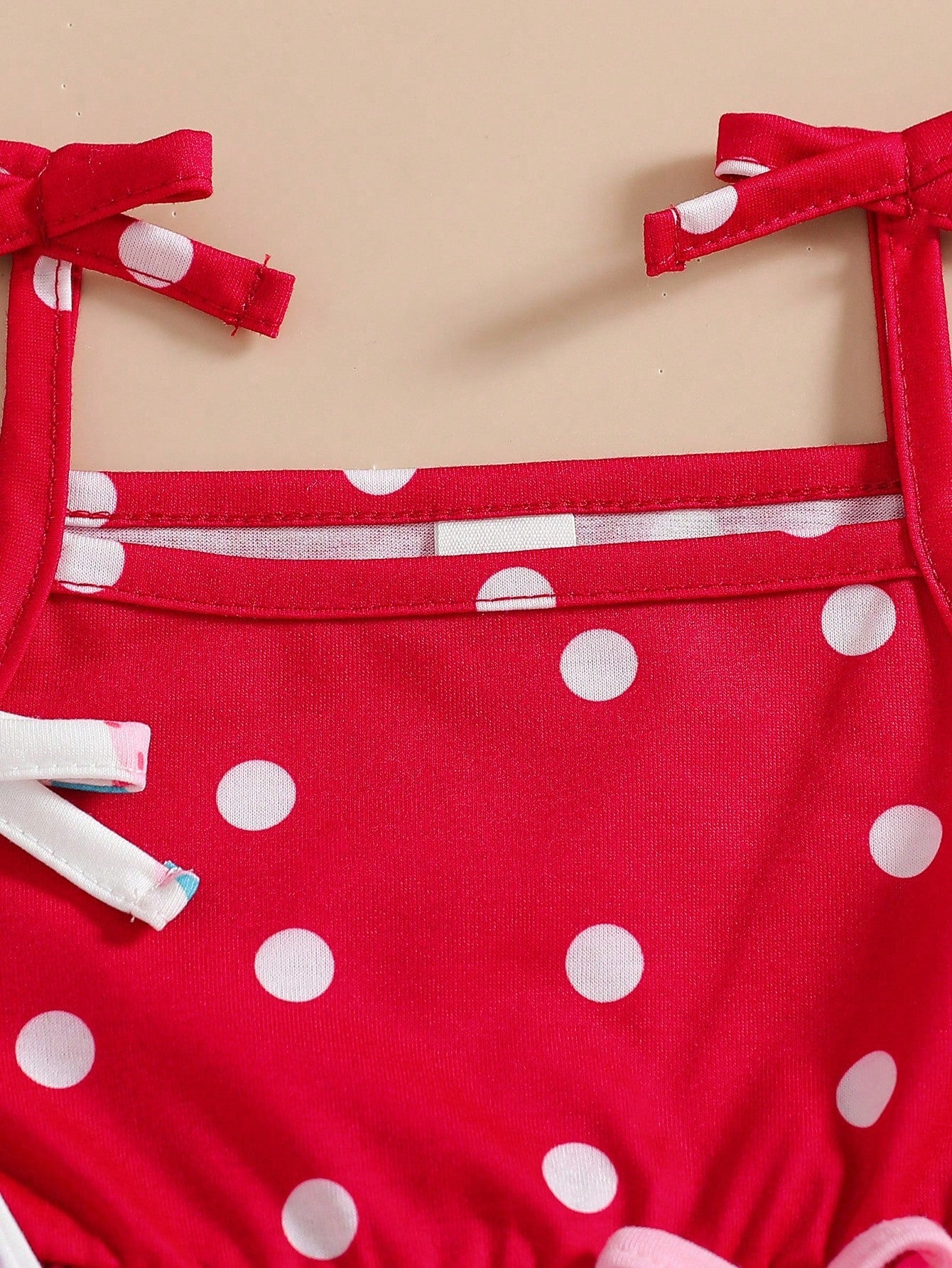 3pcs/Set Baby Girl Ice Cream Embroidered Strap Dress Set