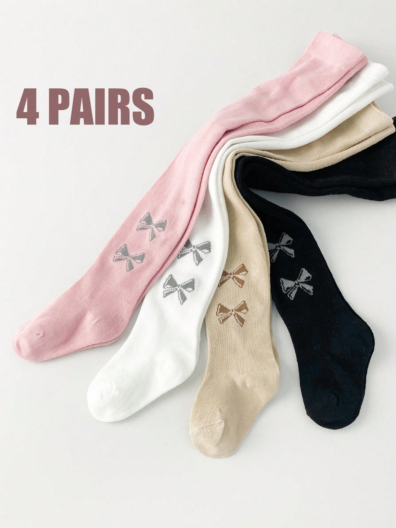 4 Pairs Girls' Toddler Leggings Multicolor