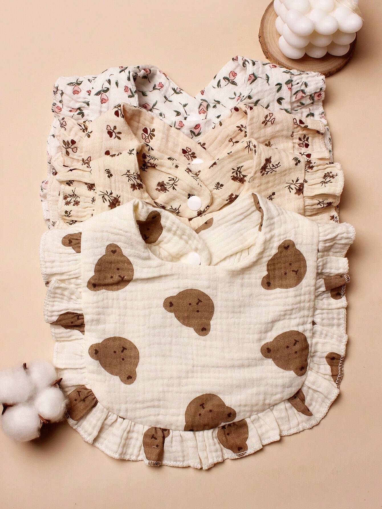 4pcs Candy Colored Baby Bibs Multicolor 8