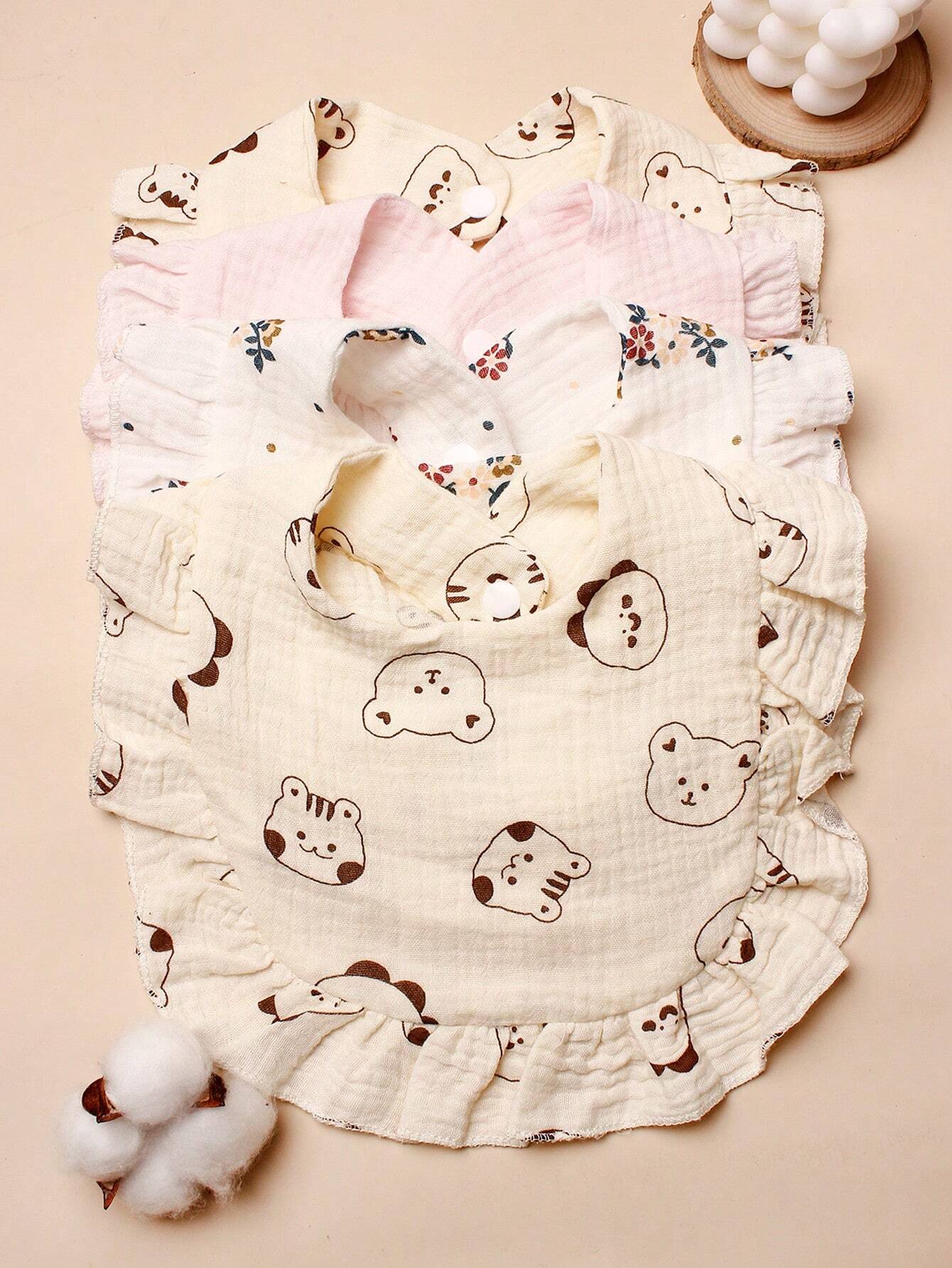 4pcs Candy Colored Baby Bibs Multicolor 9