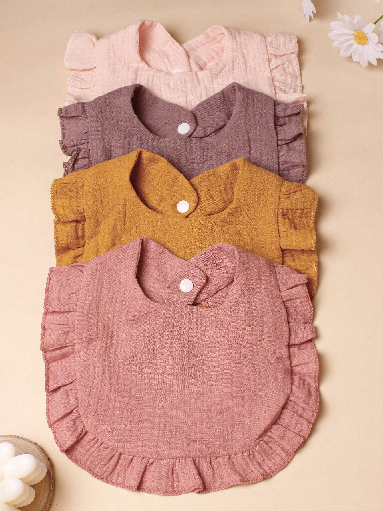 4pcs Candy Colored Baby Bibs Multicolor 2