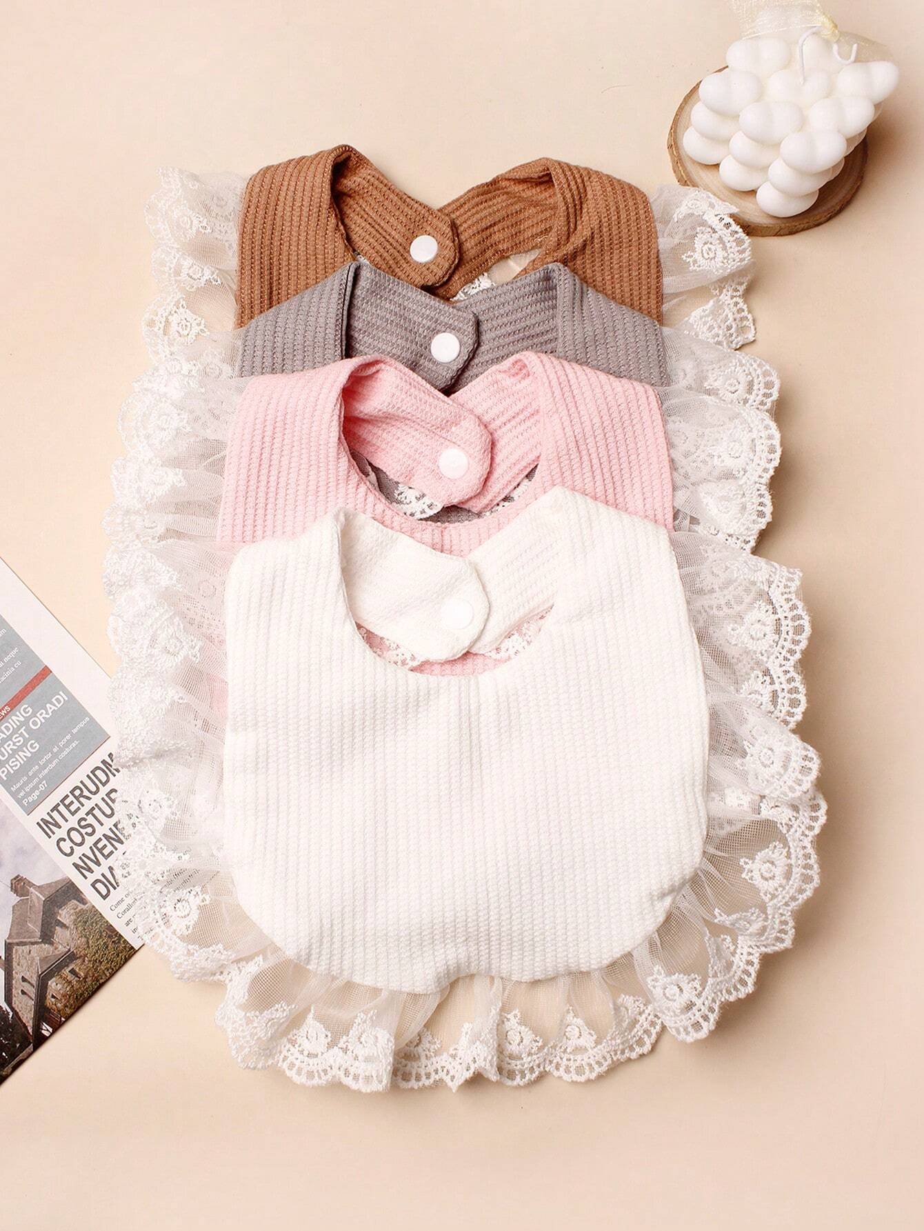 4pcs Candy Colored Baby Bibs Multicolor 3