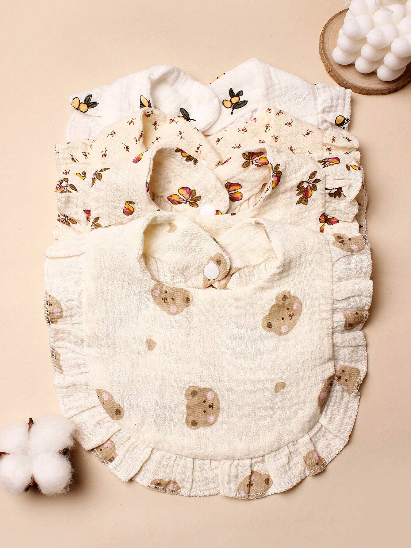 4pcs Candy Colored Baby Bibs Multicolor 5