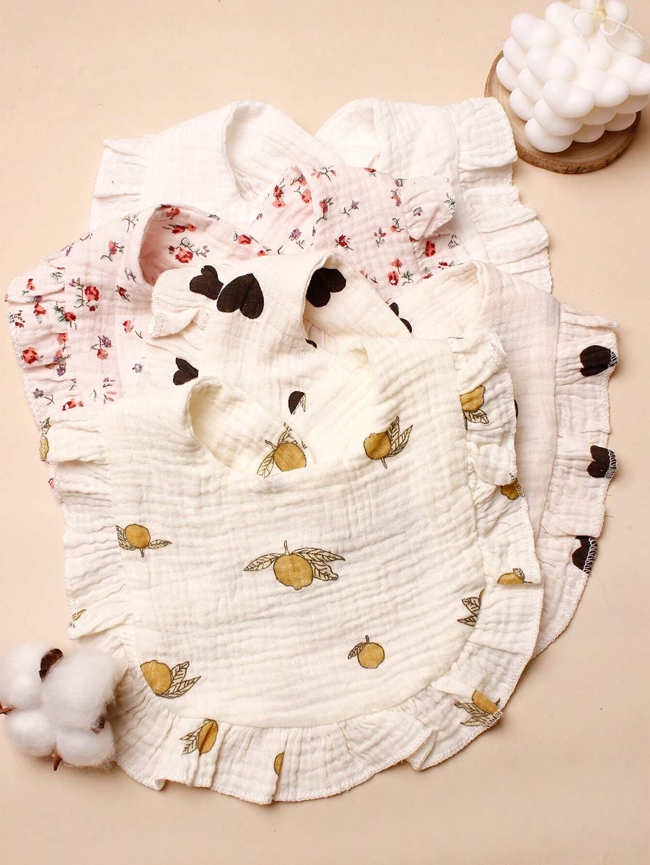 4pcs Candy Colored Baby Bibs Multicolor 6