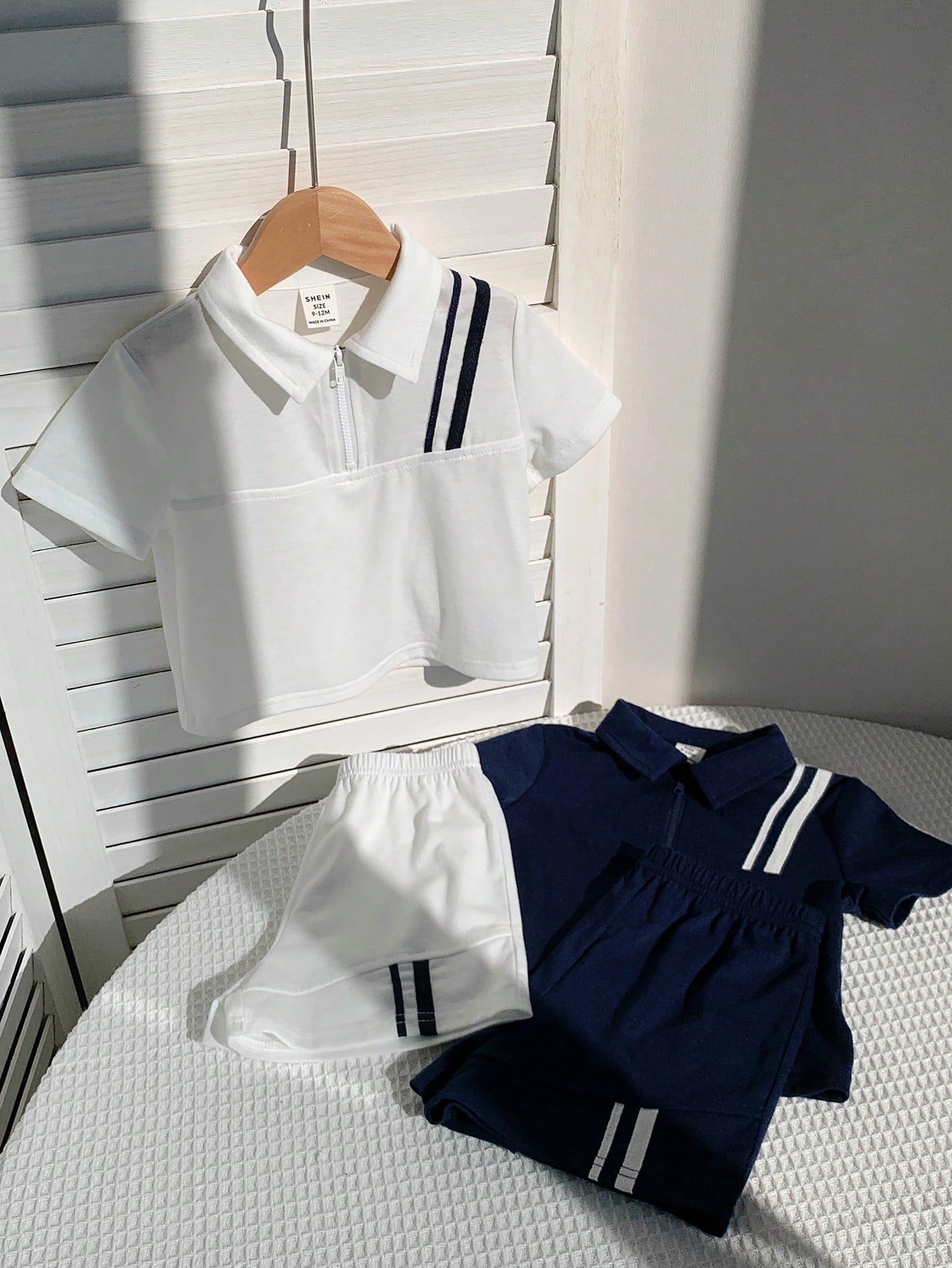 Lapel Short-Sleeved Cardigan Top And Shorts Four-Piece Set