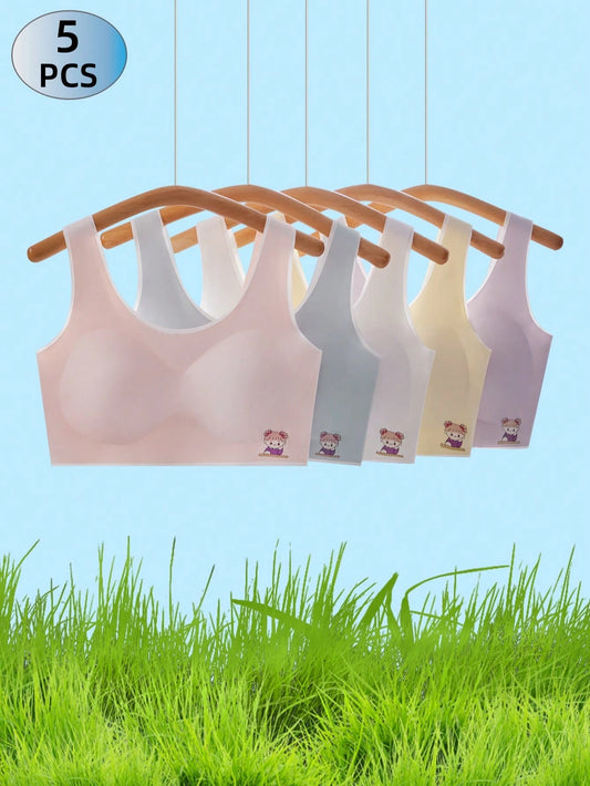 5-Pack Multi-Color Teen Girls' Bras Multicolor