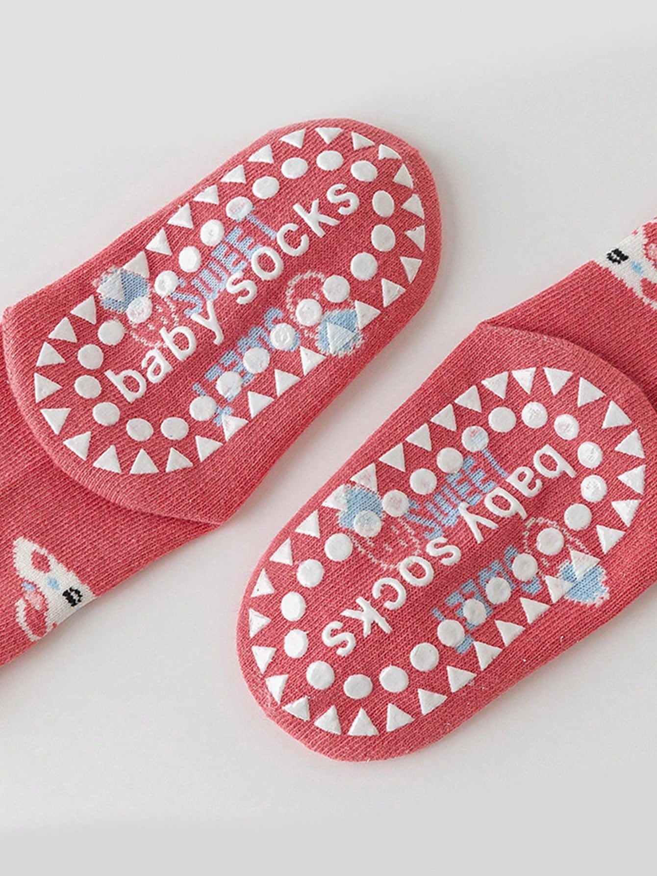 5 Pairs Kids Anti-Slip Floor Socks With Letter, Stripe, Dot, Cartoon Dinosaur Patterns