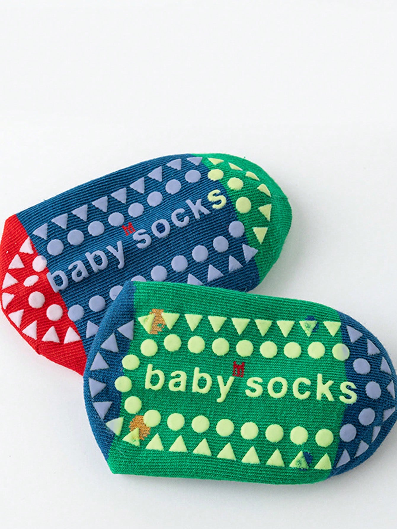5 Pairs Kids Anti-Slip Floor Socks With Letter, Stripe, Dot, Cartoon Dinosaur Patterns