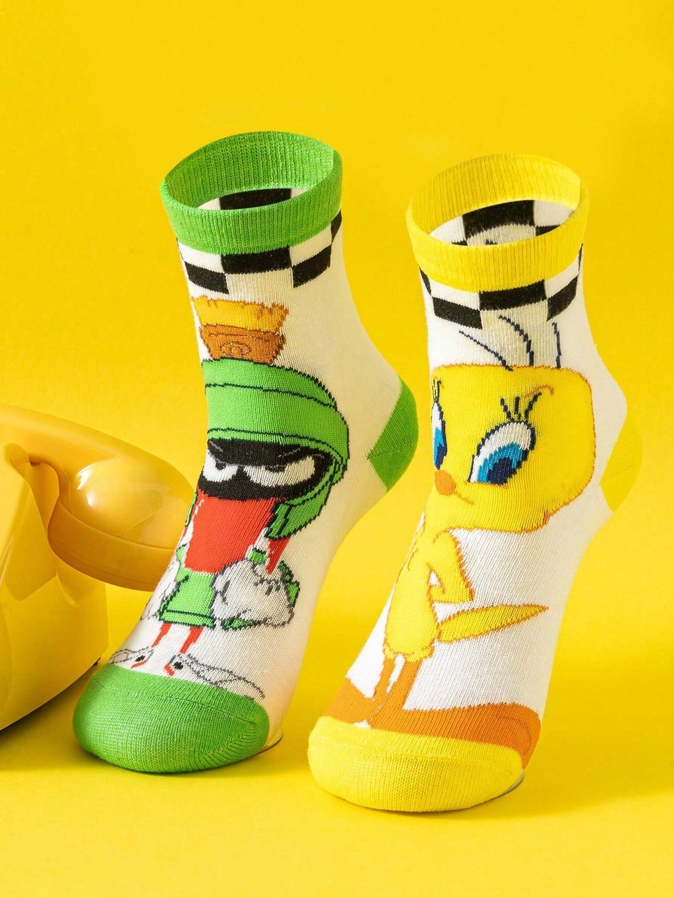5 Pairs Kids Funny Rabbit & Cockatiel Pattern Short Socks