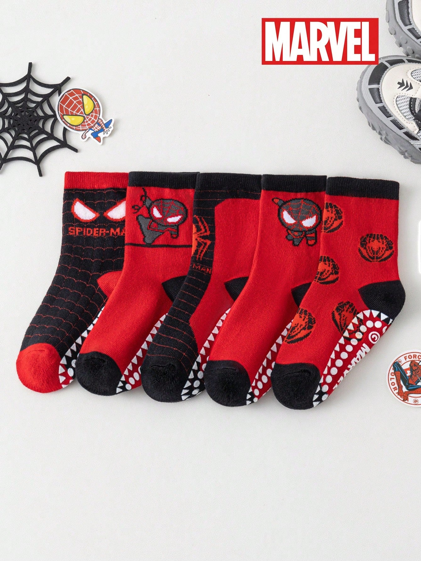 5 Pairs Of Themed Anti-Slip Gel Socks For Children, Including Girls