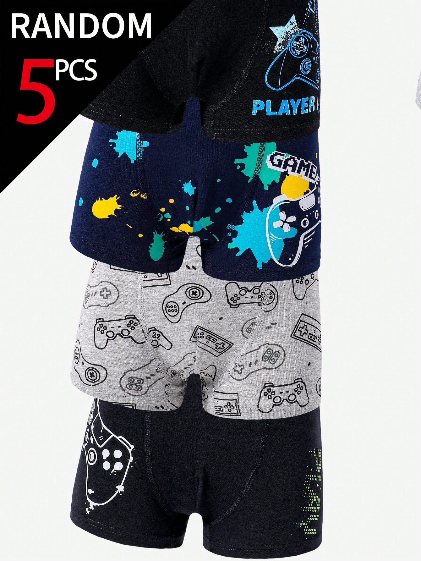 [5 Random Piece]Toddler Boys Cotton Boxer Briefs
