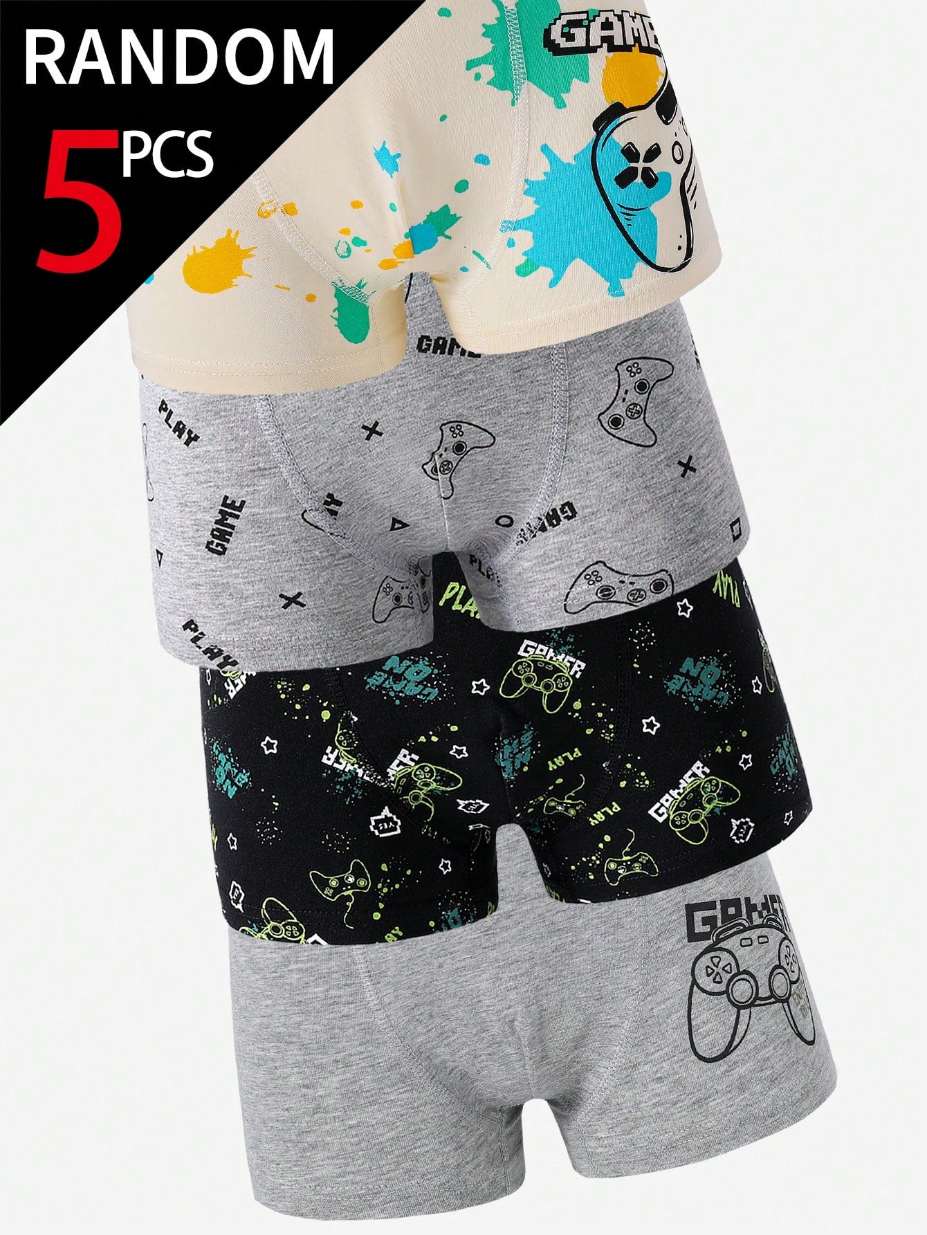 [5 Random Piece]Toddler Boys Cotton Boxer Briefs