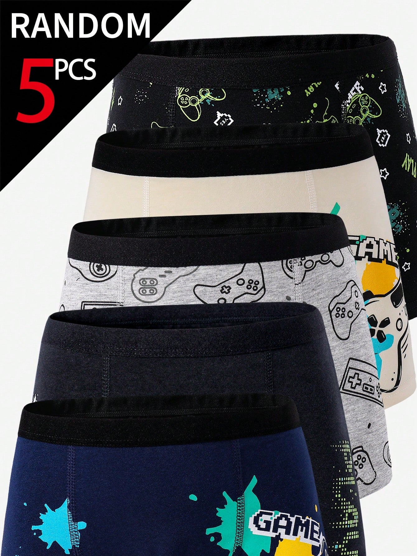 [5 Random Piece]Toddler Boys Cotton Boxer Briefs