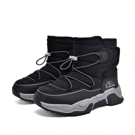 Thermal-Lined Thick Warm Non-Slip Wear-Resistant High-Top Winter Shoes, Boys & Girls
