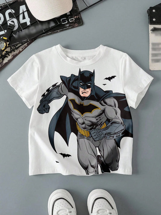 Mummy & Mee, Young Boy Casual Figure Graphic Round Neck Short Sleeve T-Shirt 4Y