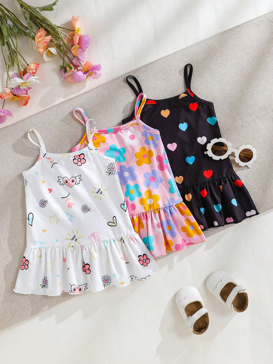 Baby Girl Set Camisole Dress Sweet