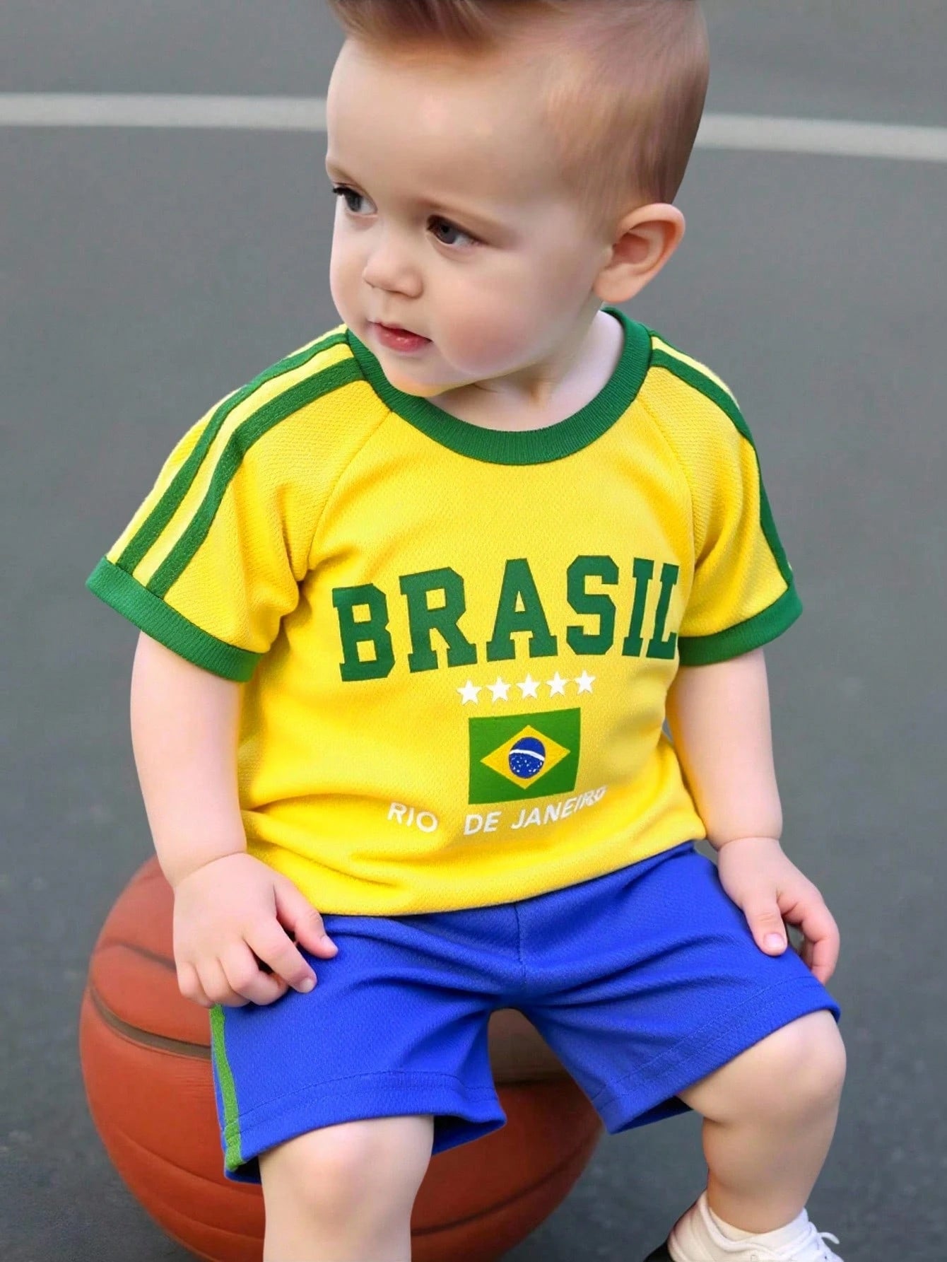 Boy/Girl Brazil Team Inspired Sports Jersey Outfit