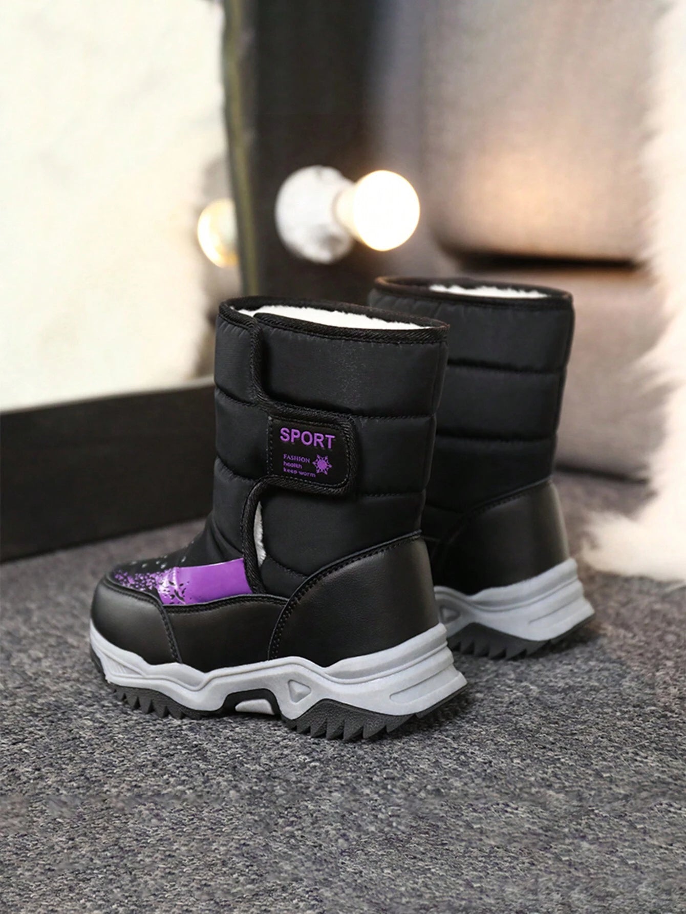 Child's Warm Padded High Top Boots