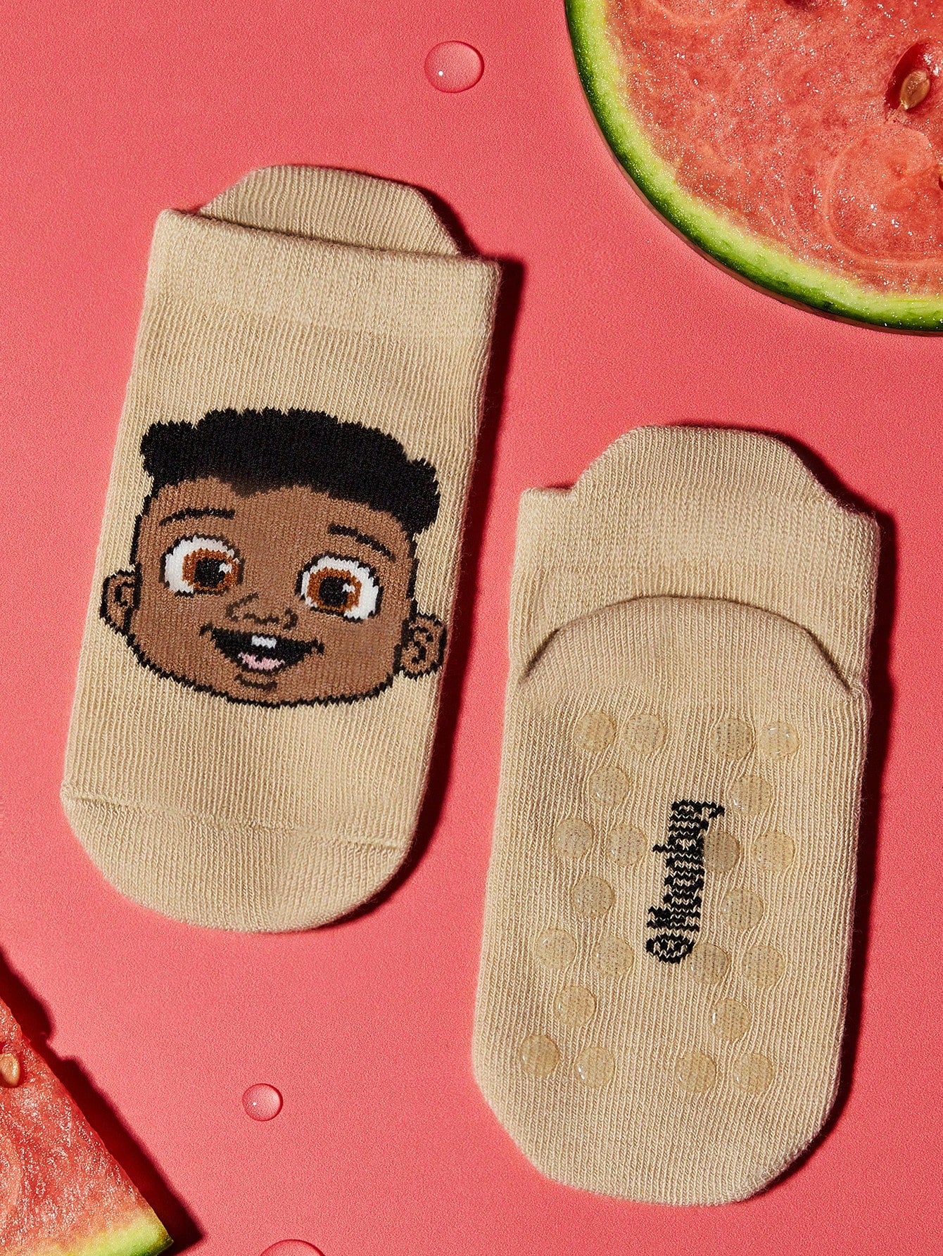 2 Pairs Thick Warm Cute Cartoon Baby Socks With Thermal Lined