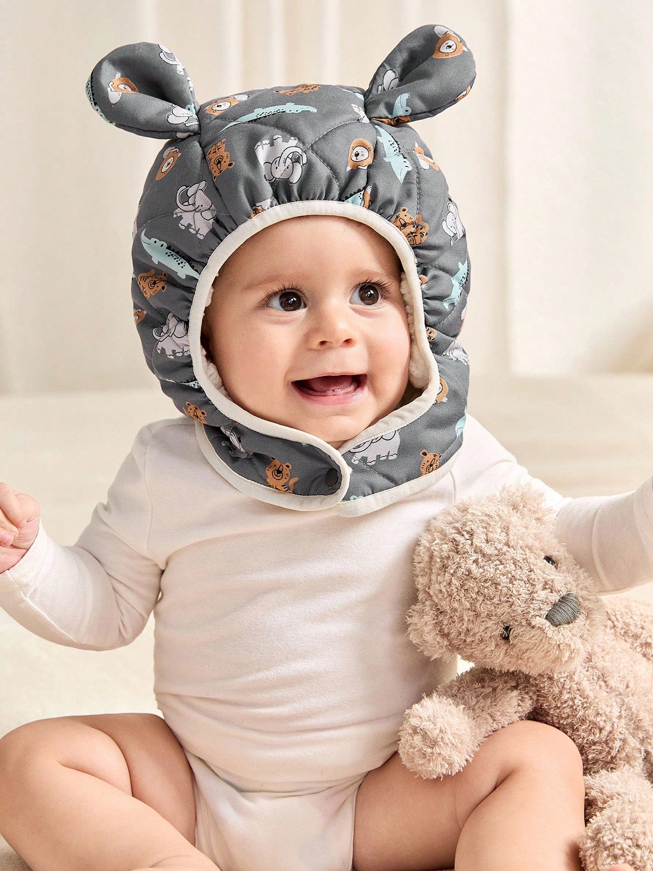 Cozy Pixies 1-Pack Of Extra-Thick Quilted Baby Hat With Fleece Lining