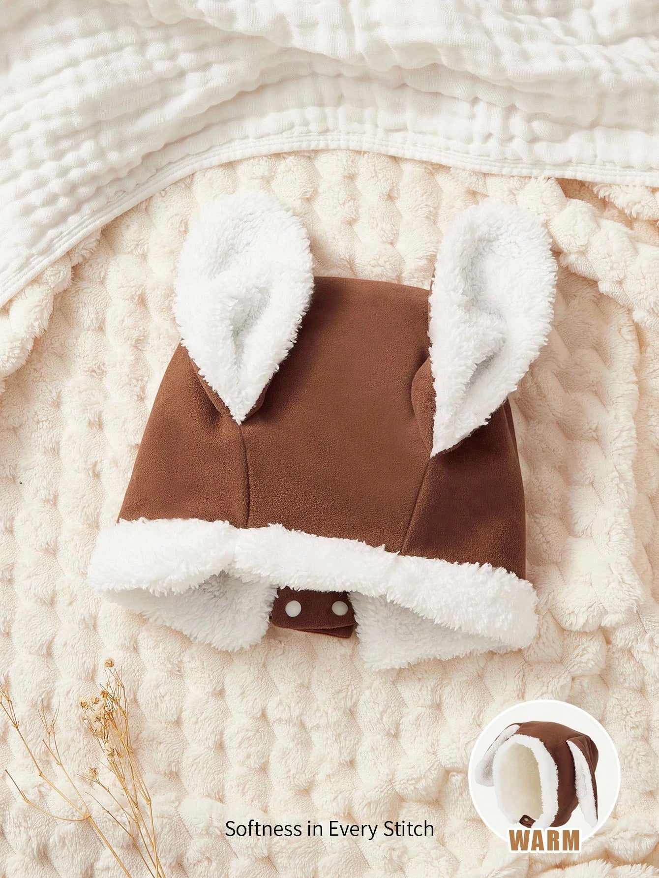 Cozy Pixies 1-Pack Of Thickened Cute Rabbit Ear Baby Hat