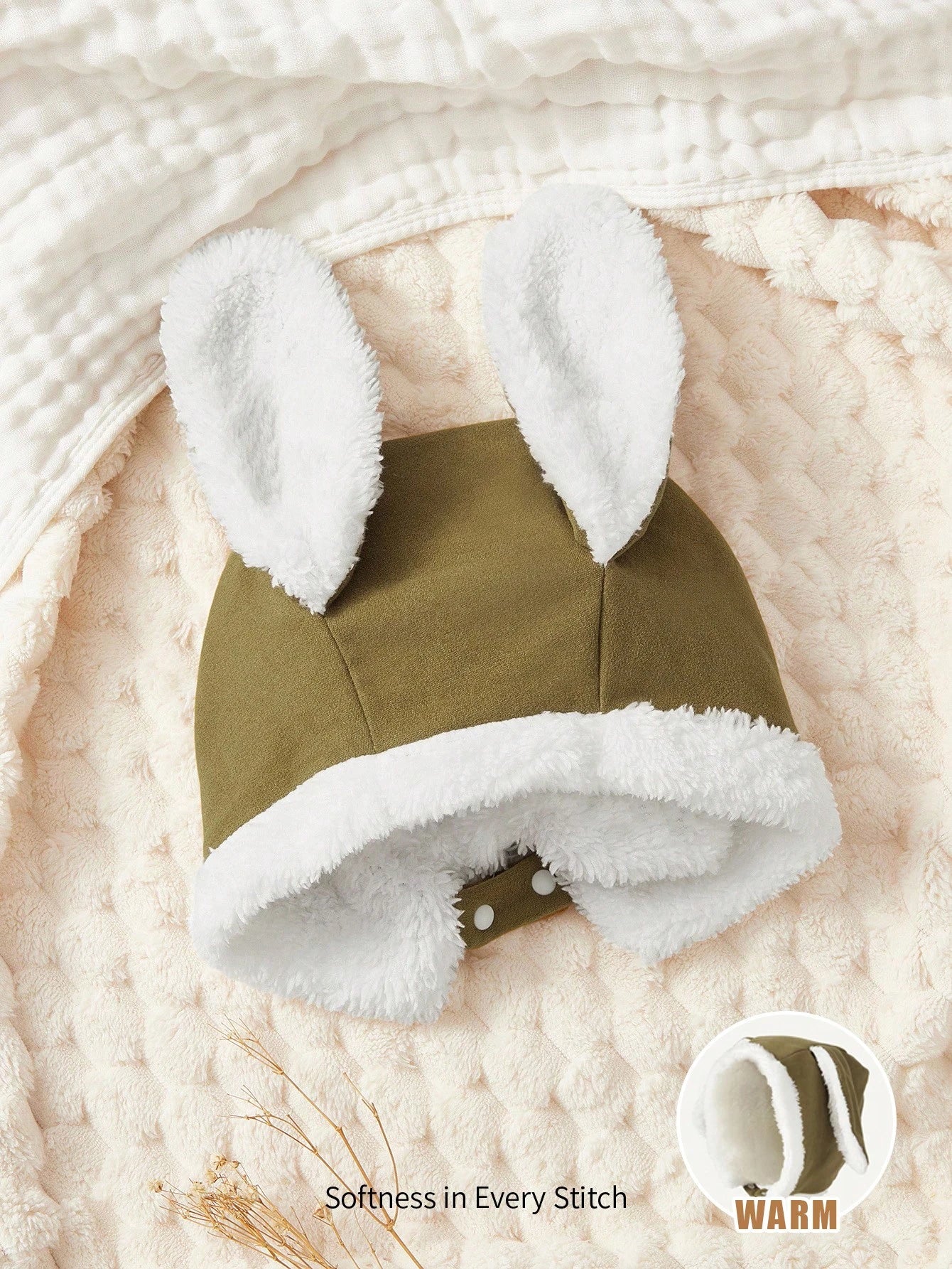 Cozy Pixies 1-Pack Of Thickened Cute Rabbit Ear Baby Hat