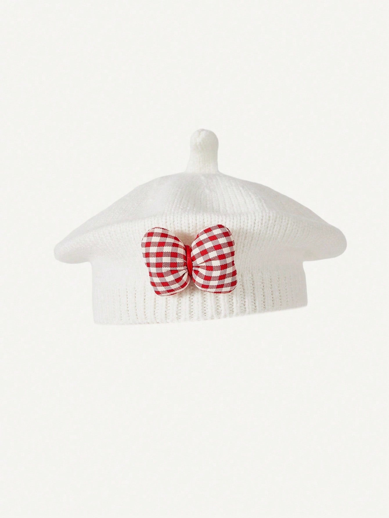 Cozy Pixies 1Pc Red Bow Christmas Beret Hat