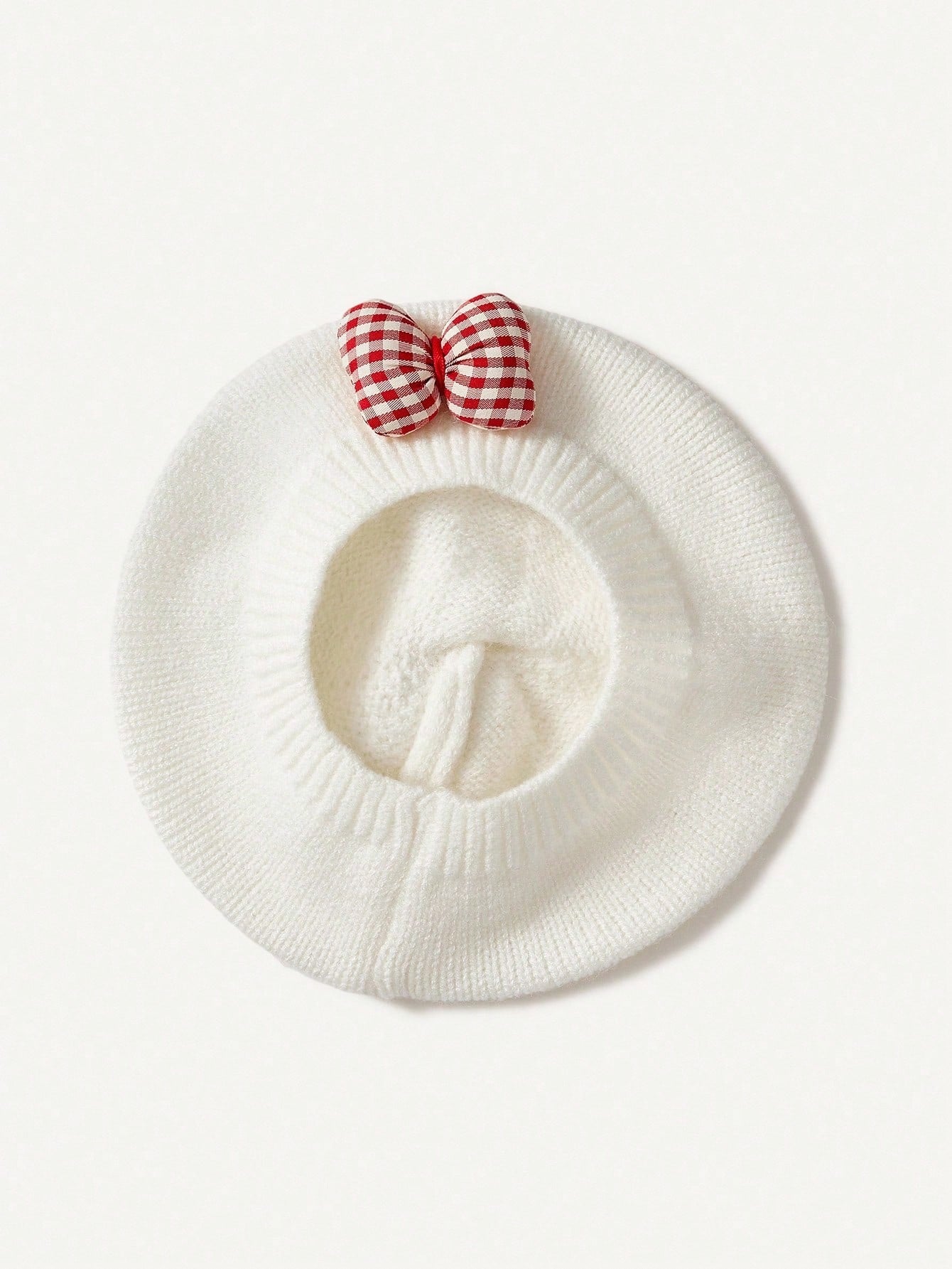 Cozy Pixies 1Pc Red Bow Christmas Beret Hat
