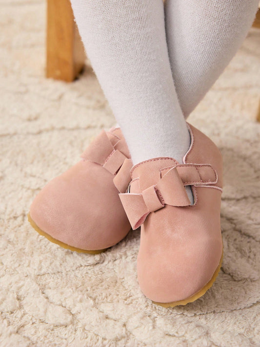 Fashion All-Match Versatile Retro Casual Pastoral Bowknot Cute Soft Bottom Baby Flats