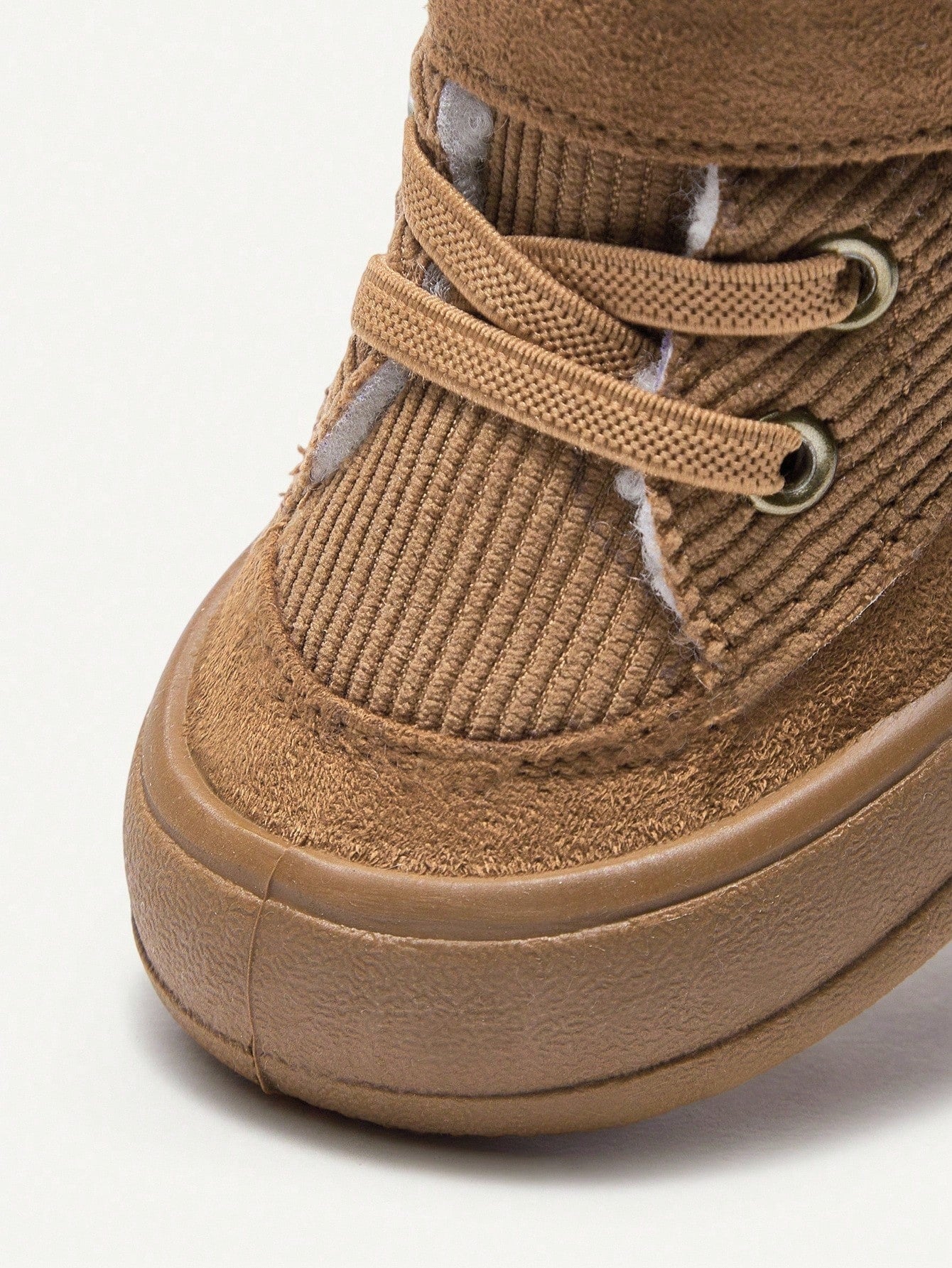 Cozy Pixies 1 Pair Baby Boys' Camel Bear Flat Cartoon Cute Comfortable Plush Lined Casual Mid-Top Winter Shoes