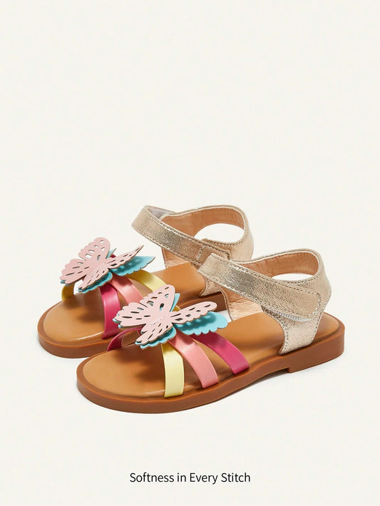 Bow Decor Cute Casual Holiday Flat Sandals For Baby Girls