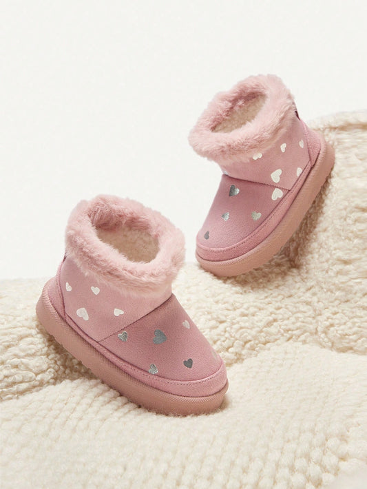 Plush Fashion Warm Cute Easy On/Off Faux Thermal Lined Snow Boots