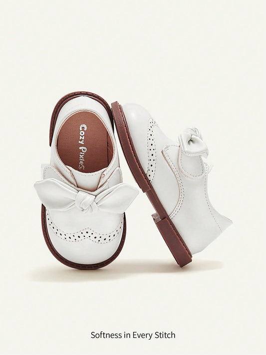 Cute Comfortable White Casual Flats With Bow
