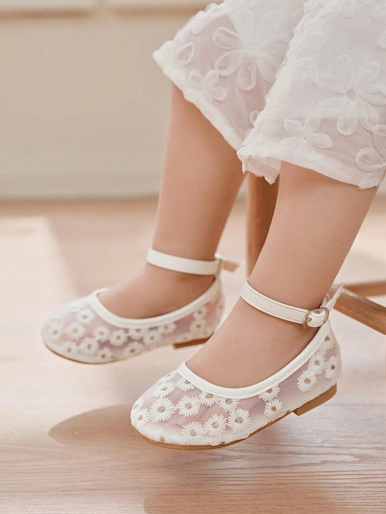 Cozy Pixies 1 Pair Spring/Summer Lace Cute Wedding Party Net Flat Princess Shoes For Girls