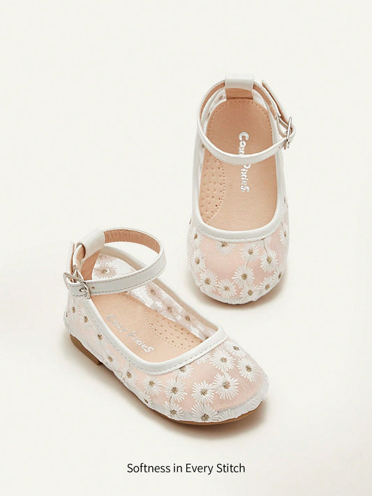 Cozy Pixies 1 Pair Spring/Summer Lace Cute Wedding Party Net Flat Princess Shoes For Girls