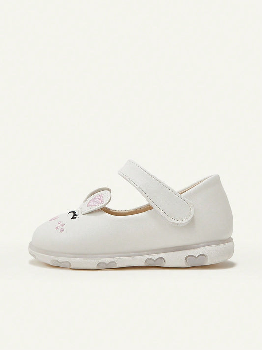 Bunny Shoes With Glossy Texture, 3D Rabbit Ear Design