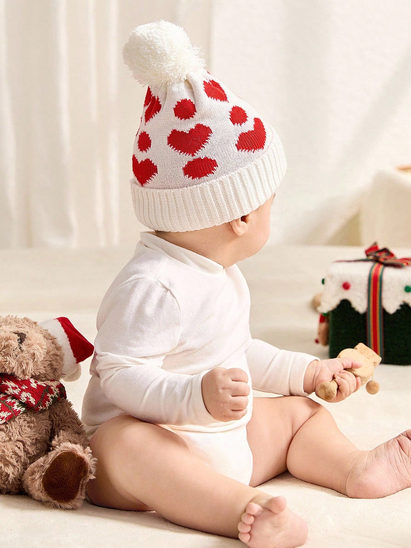 Cozy Pixies 1 Pc Christmas Love Baby Knitted Hat