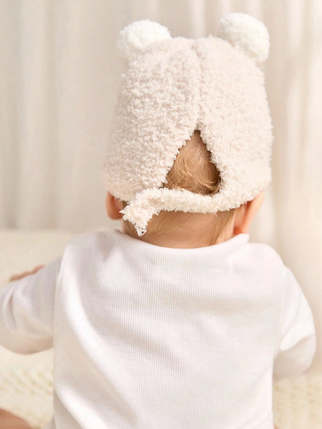 Cozy Pixies 1 Piece Of Pom-Pom Bear Baby Comfortable Hat