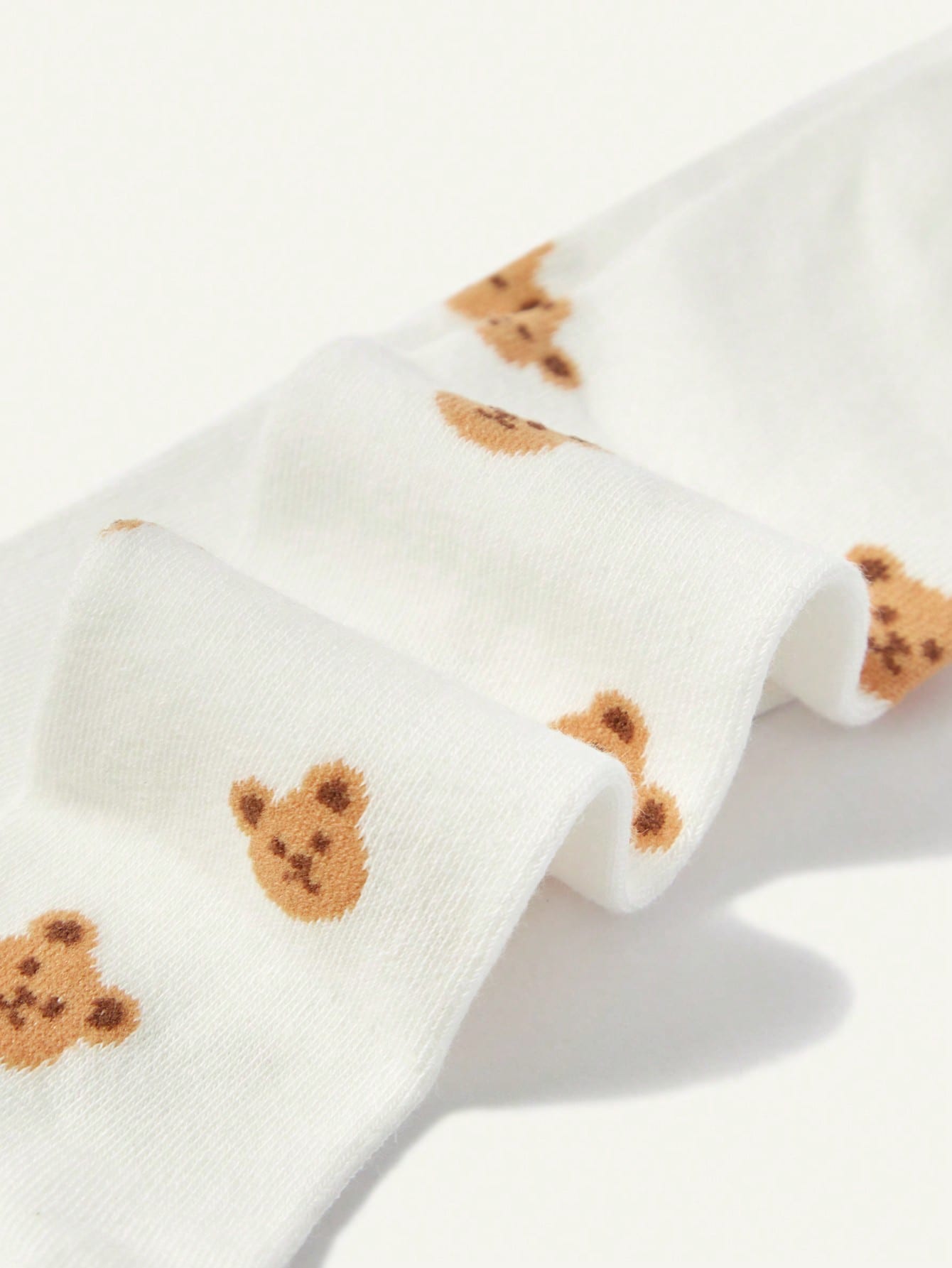 Cozy Pixies 1 Piece Of White Bear Pattern Baby Girl Leggings