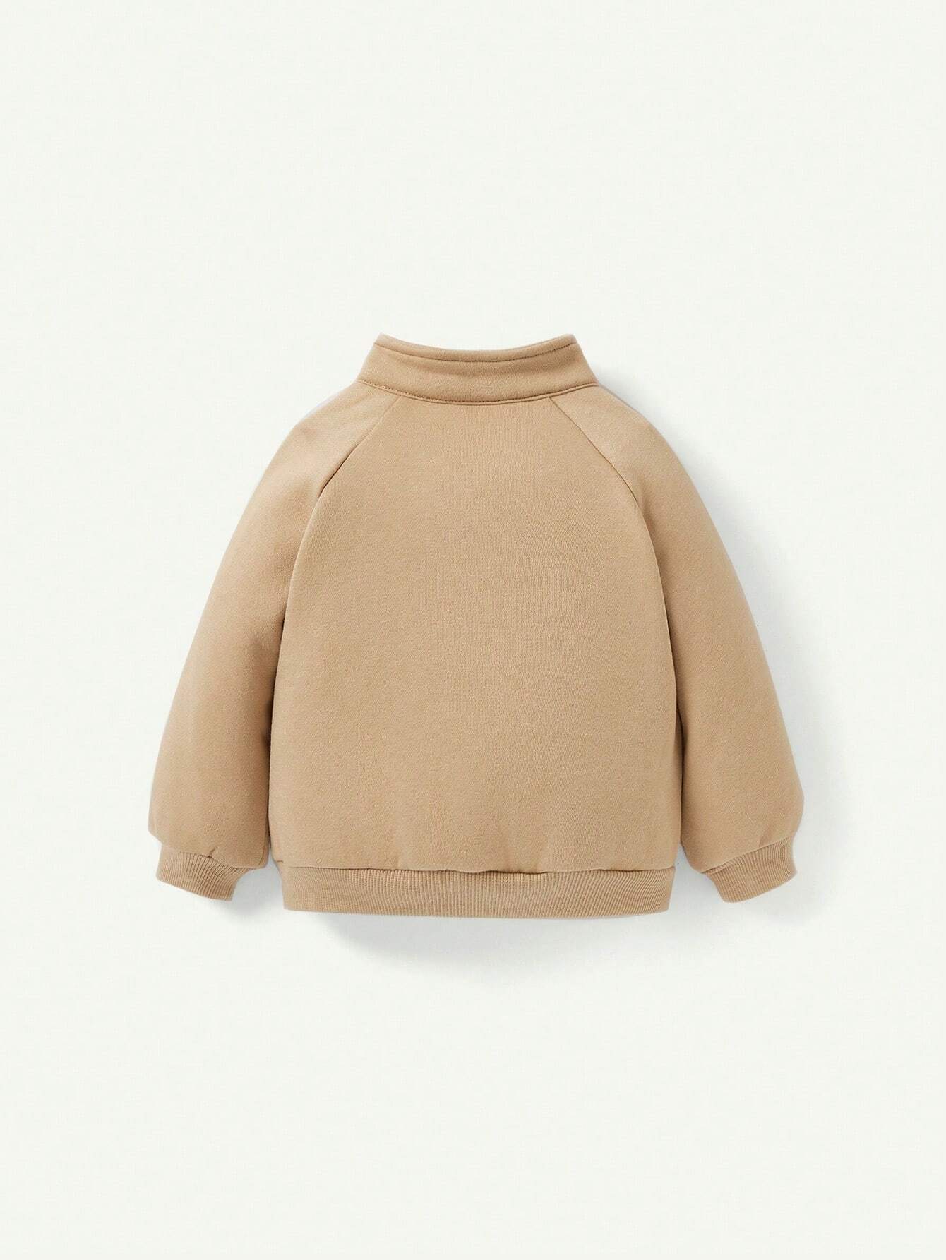 Baby Boy Half Zip Raglan Sleeve Flap Pocket Sweatshirt & Sweatpants