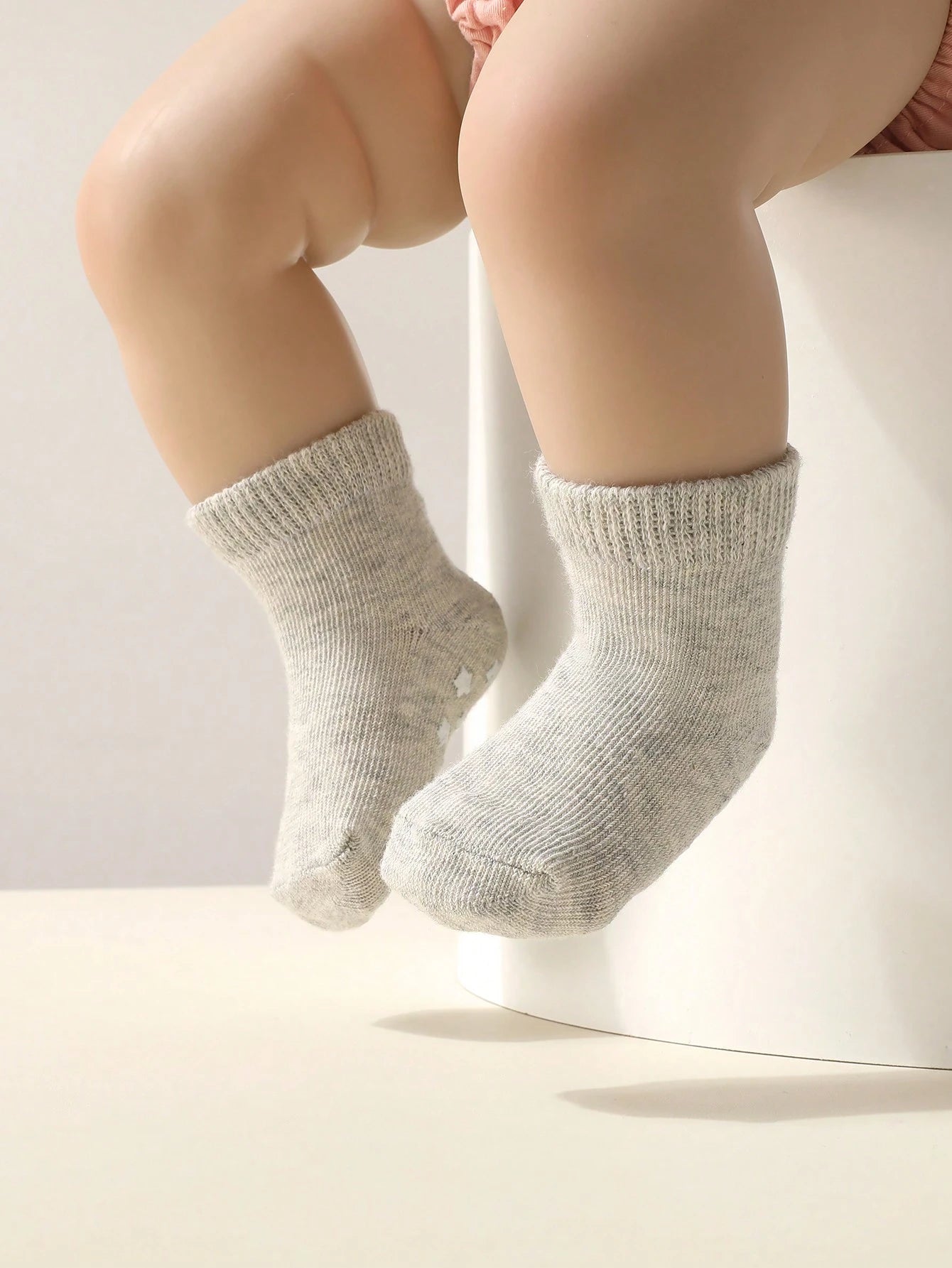 Cozy Pixies 3 Pairs Baby Boy Star Design Anti-Slip Grip Socks