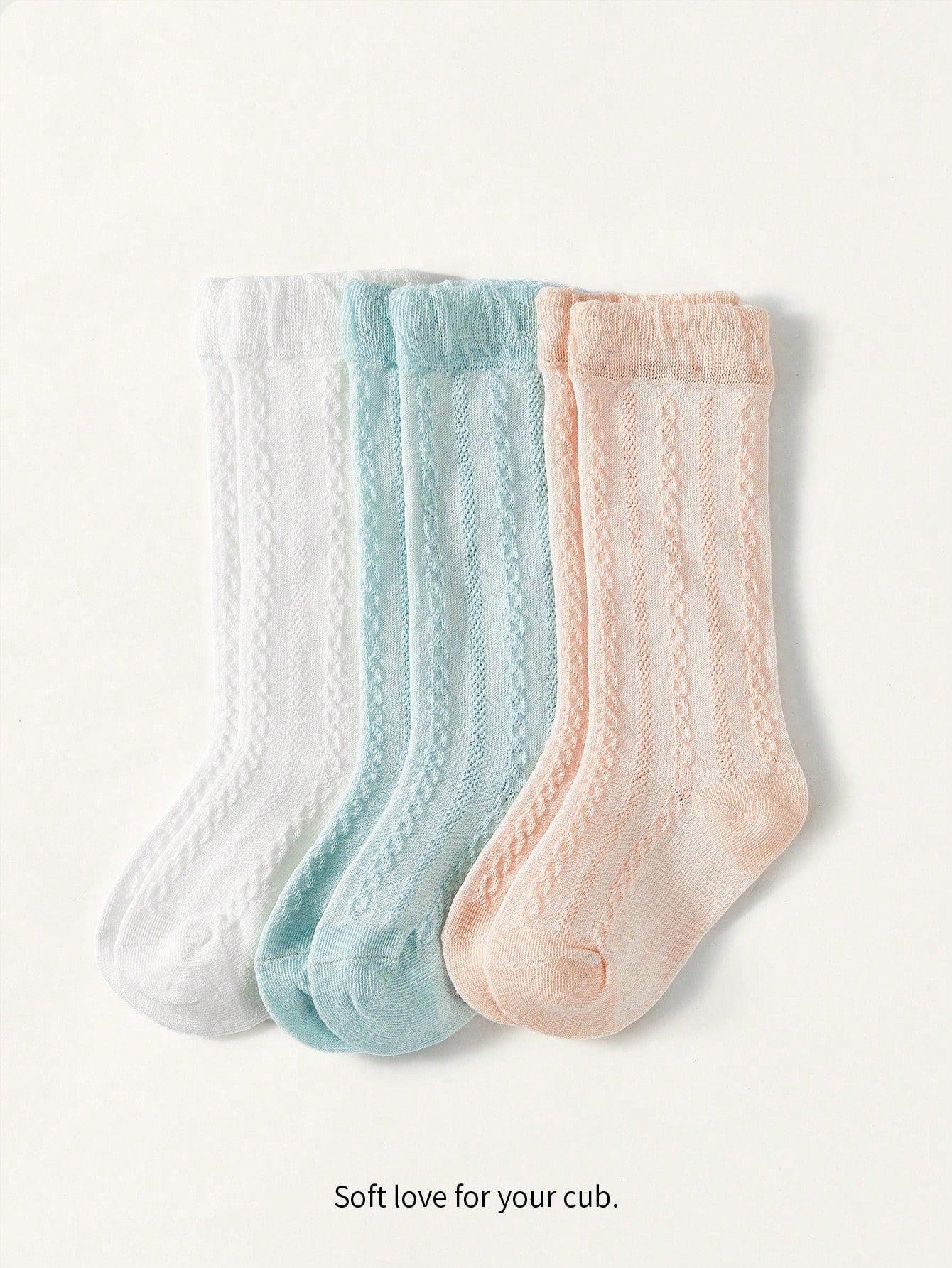 Cozy Pixies 3 Pairs Infant & Toddler Lace Knee-High Socks Multicolor